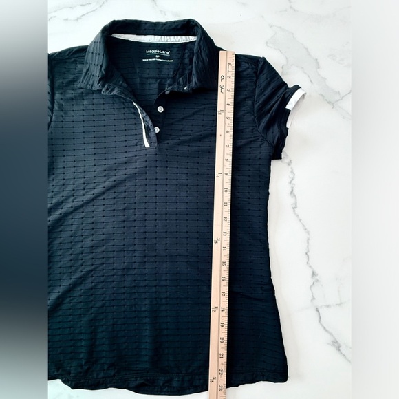 Maggie Lane Ladies Black Fitted Button Down Polo Shirt size Small - Picture 6 of 6